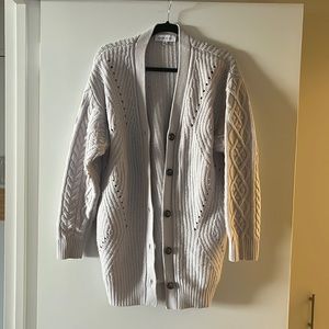 Something Navy oversized cable knit cardigan